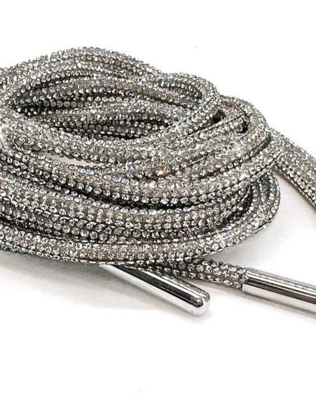 Jacqueline Kent - Tie One On Bling Shoe Laces - Silver