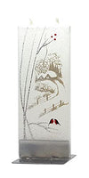 Flatyz - Twin Wick Flat Candle - Two Birds in a Country Landscape