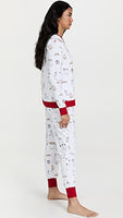 BedHead - L/S Pullover Crew & Jogger PJ Set - Milk & Cookies - Large