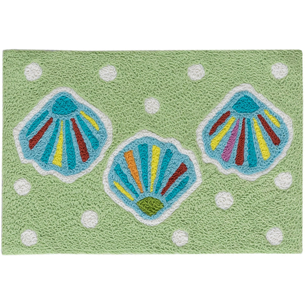 Jellybean - 20x30 Indoor/Outdoor Accent Rug - Clam Shells & Polka Dots
