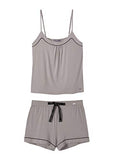 Pretty You London - Bamboo Cami Shorts PJ Set - Mink - Size 12