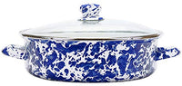 Golden Rabbit Enamelware - 5 Qt. Sauté Pan - Cobalt Swirl