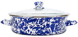 Golden Rabbit Enamelware - 5 Qt. Sauté Pan - Cobalt Swirl