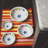Fiesta Medium 19oz Dog Bowl - Scatter Print Dog Paws