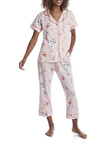 BedHead - Short Sleeve Cropped PJ Set - Flower Study - XSmall