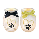 Stony Creek - 4" Glass USB Lighted Jar w/Black Ribbon - In My Heart