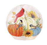 Stony Creek - 6.25" Oval Glass USB Lighted Vase - Autumn Blessings