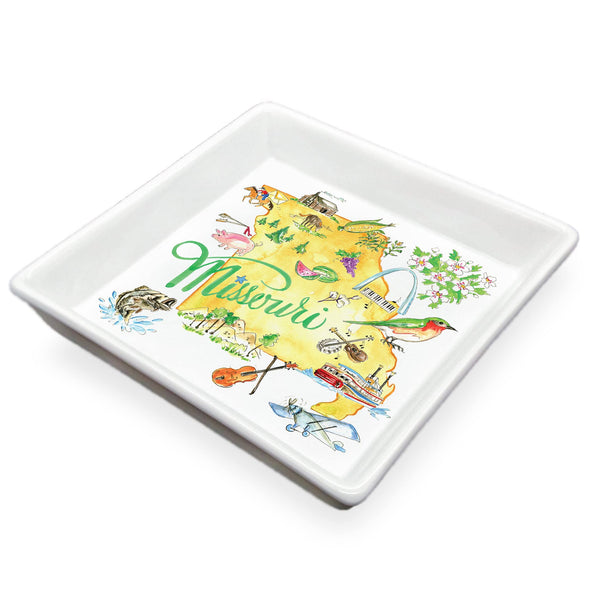 Boston International - State Collection - Ceramic Dish/Napkin Caddy - Missouri