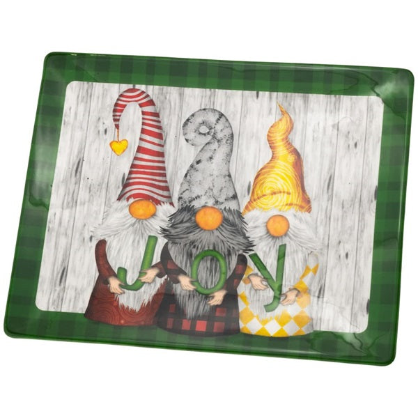 Boston International - Ceramic Serving Platter 10" x 8" - Gnome Joy