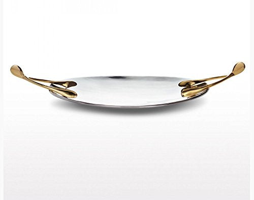 Lunares - Silver & Gold Wishbone Serving Platter - Large