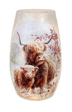 Stony Creek - 5.25" Frosted Glass USB Lighted Vase - Highland Pasture