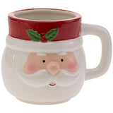 Boston International - 14oz. Ceramic Mug Stack - Festive Santa Duo