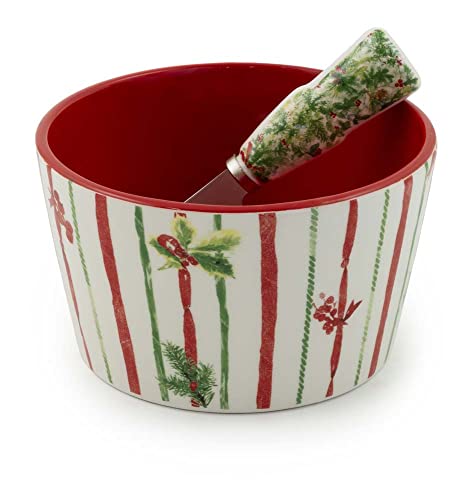 Boston International - 4.75" Bowl & Spreader - Peace Tree