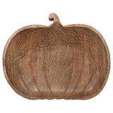 Boston International - Mango Wood Small Engraved Pumpkin Platter
