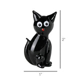 HomArt - Glass Black Cat - 2"