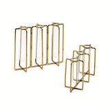 Tozai Home - Lavoisier Set of 2 Golden Flower Vases - Nickel