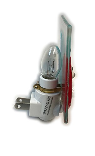 Snazzy Glass - Night Light - Birds - Red & Teal