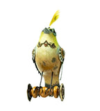 Mullanium - Steampunk Inspired Sculpture - Pastel Silver Eye on Wheels