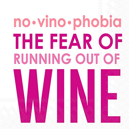 Boston International - 3-Ply 5" Cocktail Napkins - No-vino-phobia