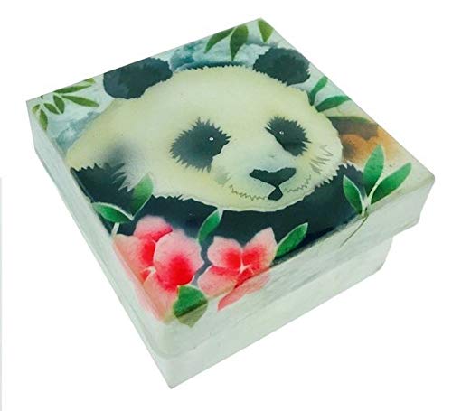 Kubla Craft - Capiz Shell Trinket Box - Panda