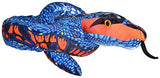 Wild Republic Snake Plush, Stuffed Animal, Plush Toy, Kids Gifts, Pet Snake, Blue Orange, 54"