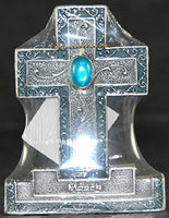 Encore - Free Standing Silver Cross with Gemstone - Blue - March