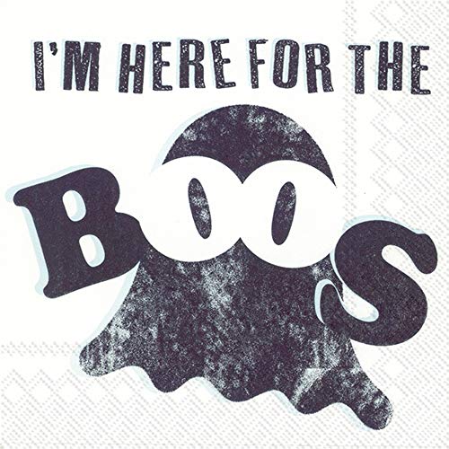 Boston International - 3-Ply 5" Cocktail Napkins - Here For The Boos