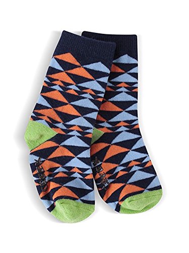 World's Softest Socks - MC Triangle Plaid Crew - Tadpole Triangle - 12-24m