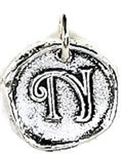 Wax Insignia - Mini Seal Charm - Silver Plated - "N"