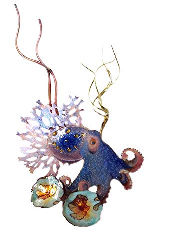 Bovano - Wall Sculpture - Octopus w/ Grasses & Coral