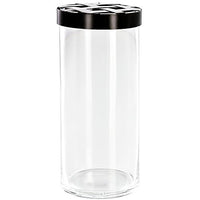 Couronne - Cylinder Glass Vase & Metal Grid Lid - Tall