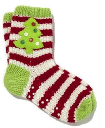 Two's Company - Adult Slipper Socks - Christmas Tree