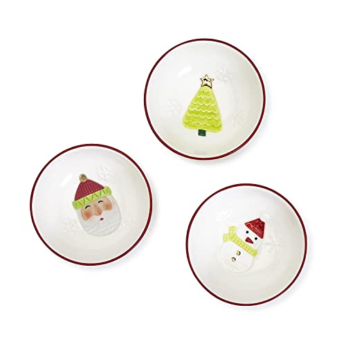 Two's Company - 3 Designs Christmas Tidbit Bowls - Merry & Bright