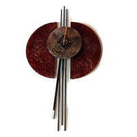MH Designs Inc. - Erica Ruby Red Granite Wall Clock with Pendulum
