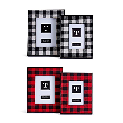 Two's Company - 4x6 & 5x7 Buffalo Check Frames - Set of 4