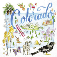 Boston International - 3-Ply 5" Cocktail Napkins - State Collection - Colorado