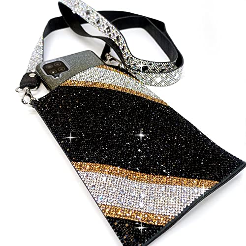 Jacqueline Kent - Lady Kent Collection Cellphone Purse - Black Silver