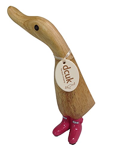 DCUK, The Duck Company - Natural Welly Duckling - Solid Fuchsia Boots - Medium