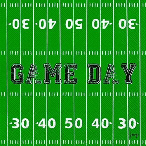 Boston International - 3-Ply 5" Cocktail Napkins - Game Day Field