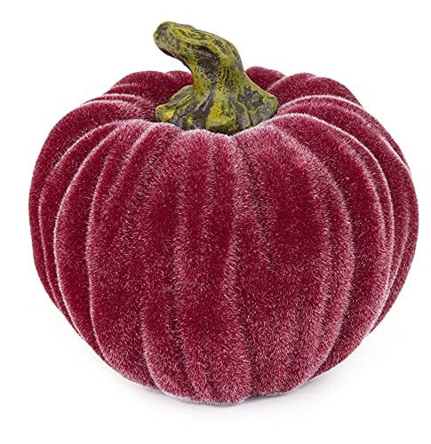 Boston International - Small Velvet Pumpkin - Burgundy