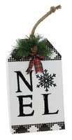 Boston International - Christmas Sign - B&W Noel Tag