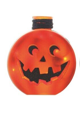 Stony Creek - Orange Glass - 4.5" Lighted Jack O' Lantern - Crescent Eyes