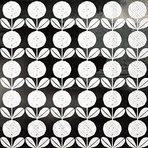 Boston International - 3-Ply 6.5" Lunch Napkins - All About Black & White