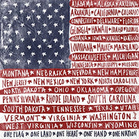 Boston International - 3-Ply 6.5" Lunch Napkins - One Flag One Nation