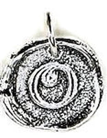 Wax Insignia - Mini Seal Charm - Silver Plated - "O"