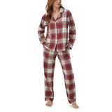 BedHead - Classic L/S Cotton Flannel Pajama Set - Festive Tartan - Small