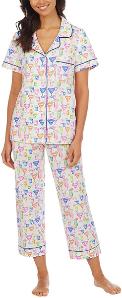BedHead - Short Sleeve Cropped PJ Set - Margaritas - Medium