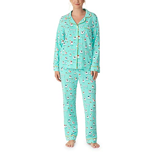 BedHead - Classic Long Sleeve Pajama Set - Happy Llamakkah - Small