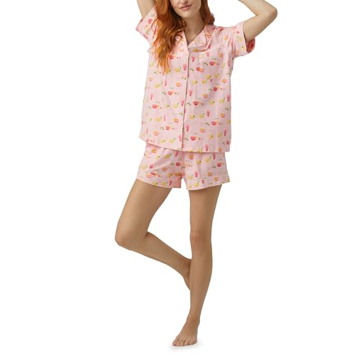 BedHead - Classic S/S Stretch Jersey Shorty PJ Set - Pink Mixology - Large (12-14)