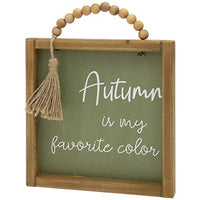 Boston International - 8"x8" Beaded Sign - Autumn Color